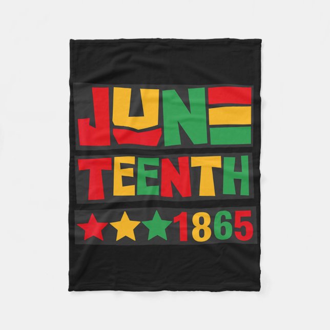 Juneteenth 1865 Frauen Männer Kinder 19. Juni 1865 Fleecedecke (Vorderseite)