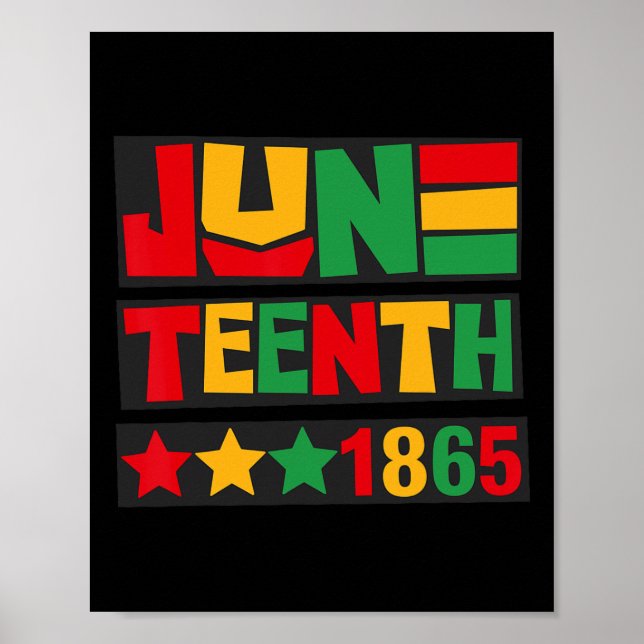 Juneteenth 1865 Frauen Männer Kinder 19. Juni 1865 Poster (Vorne)