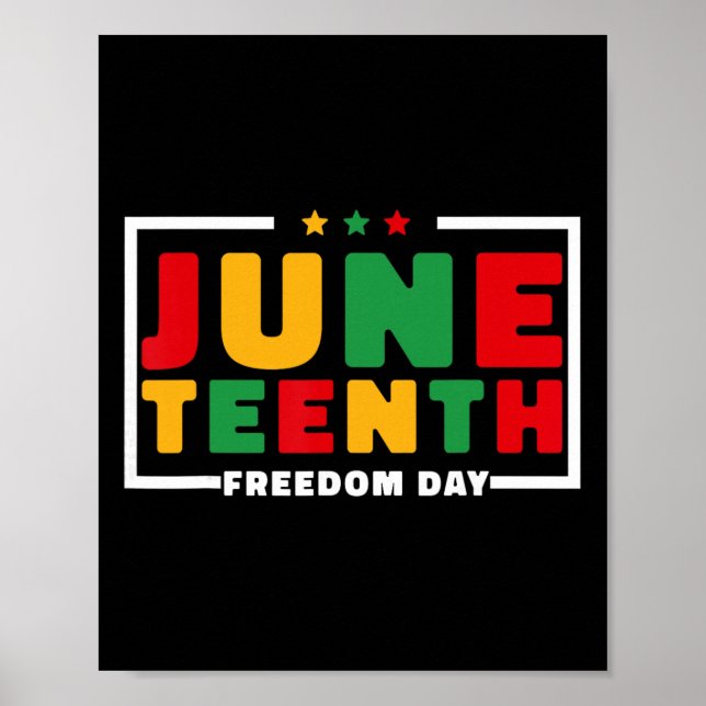 Juneteenth 1865 Frauen Männer Kinder 19. Juni 1865 Poster (Vorne)