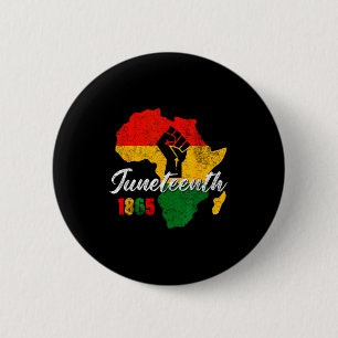 Juneteenth 1865 Freiheit Afrika schwarzer Stolz Mä Button
