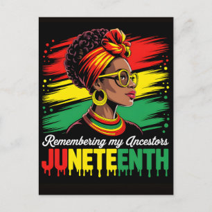 Juneteenth 1865 Freiheitstag Schwarze Geschichte Feiertagspostkarte