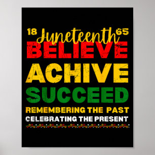Juneteenth 1865 glauben erreichen erfolgreich schw poster