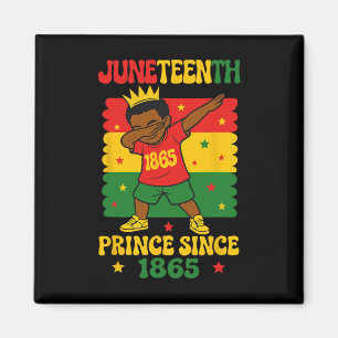 Juneteenth 1865 Groovy Kleiner Junge Dabbing Prinz Magnet