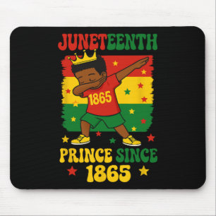Juneteenth 1865 Groovy Kleiner Junge Dabbing Prinz Mousepad