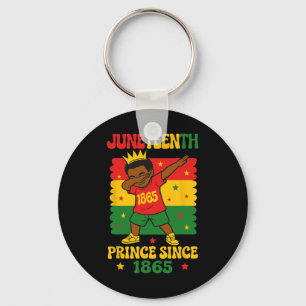 Juneteenth 1865 Groovy Kleiner Junge Dabbing Prinz Schlüsselanhänger