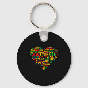 Juneteenth 1865 Herz schwarze Geschichte Freiheit Schlüsselanhänger