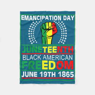 Juneteenth 1865 ist Unabhängigkeitstag schwarze Fr Fleecedecke