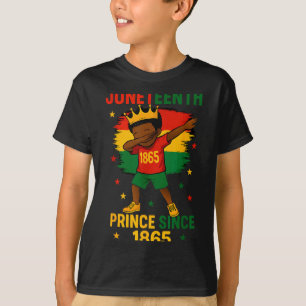 Juneteenth 1865 Kleinkind Junge dabbing Prinz afro T-Shirt
