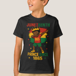 Juneteenth 1865 Kleinkind Junge Dabbing Prinz Afro T-Shirt