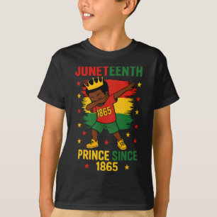 Juneteenth 1865 Kleinkind Junge Dabbing Prinz Afro T-Shirt