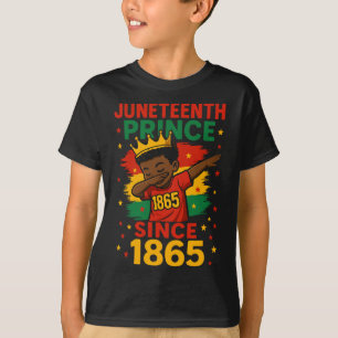 Juneteenth 1865 Kleinkind Junge Dabbing Prinz Afro T-Shirt