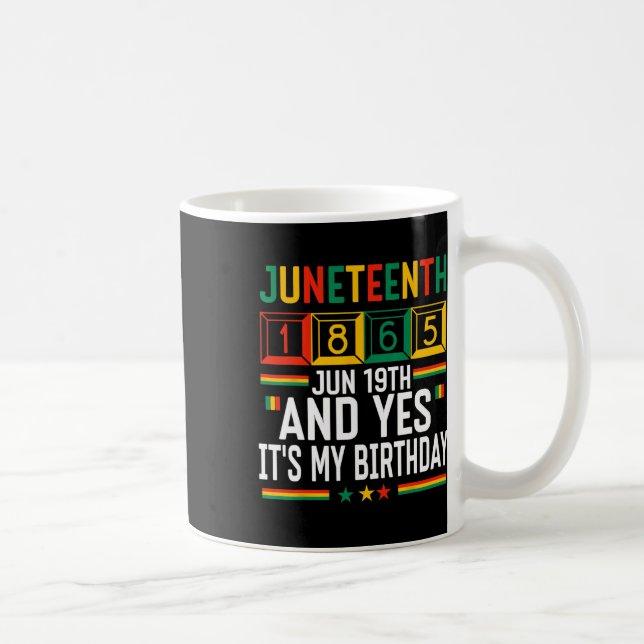Juneteenth 1865 Schwarzer Geschichtsmonat Und Ja E Kaffeetasse (Rechts)