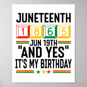 Juneteenth 1865 Schwarzer Geschichtsmonat Und Ja E Poster