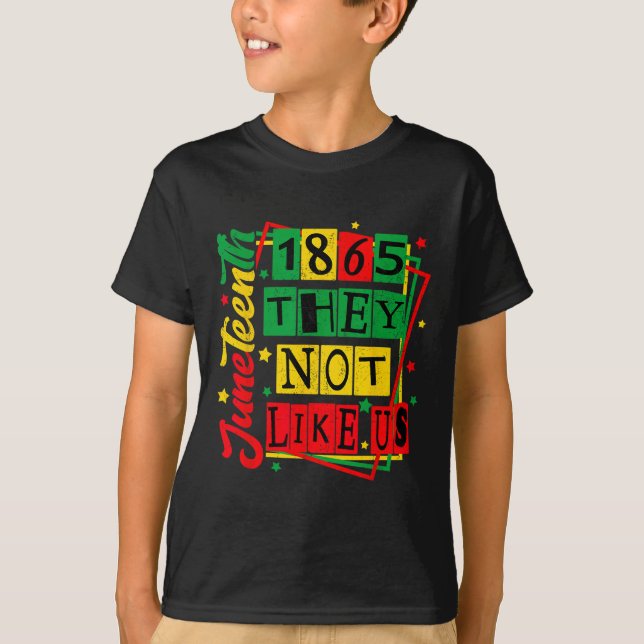 Juneteenth 1865 Schwarzer Stolz Geschichte Blm Out T-Shirt (Vorderseite)