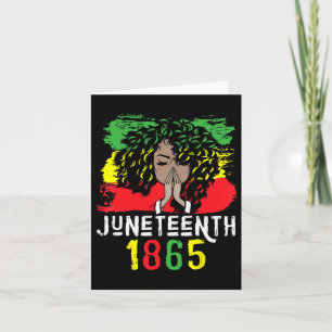 Juneteenth 1865 T-Shirt Freiheitstag Schwarze Frau Karte