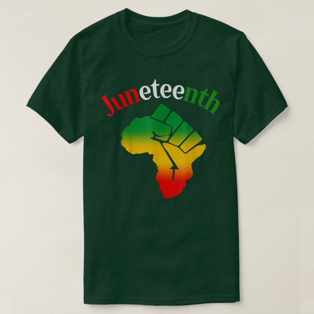 Juneteenth 18 65 African American Power T-Shirt Co (Design vorne)
