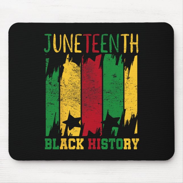 Juneteenth 19. Juni 1865 Freiheitstag Und Schwarze Mousepad (Vorne)