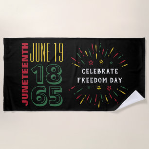 Juneteenth 19. Juni 1865 Schwarze Geschichte Feuer Strandtuch
