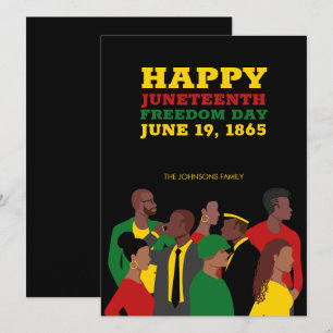 Juneteenth African American Freedom Day Schwarz Karte