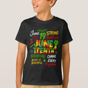 Juneteenth African American Juneteenth 1865 Freihe T-Shirt