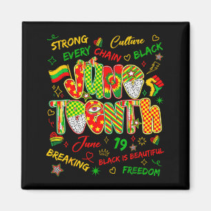 Juneteenth afrikanische schwarze Freiheit 19. Juni Magnet
