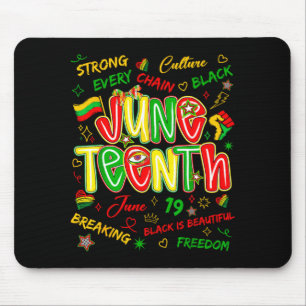 Juneteenth afrikanische schwarze Freiheit 19. Juni Mousepad