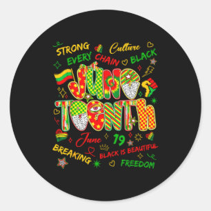 Juneteenth afrikanische schwarze Freiheit 19. Juni Runder Aufkleber