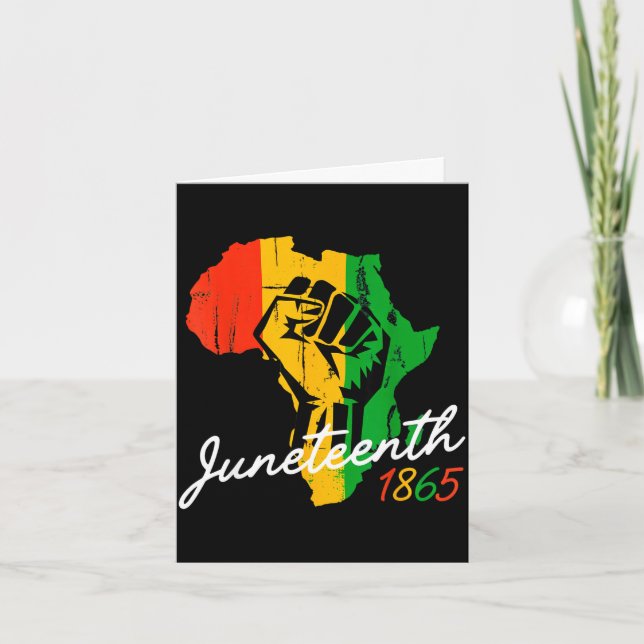 Juneteenth afroamerikanisch 1865afrika aufstieg  karte (Vorderseite)