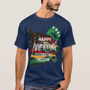 JUNETEENTH Afroamerikanische Flagge T-Shirt