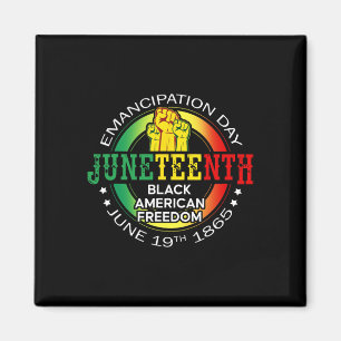 Juneteenth Afroamerikanische Freiheit 1865 Schwarz Magnet