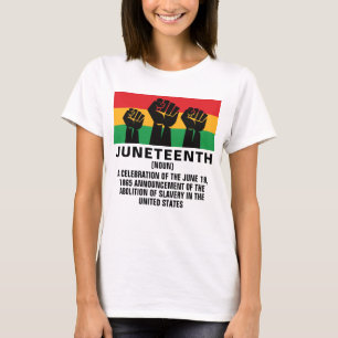 Juneteenth Afroamerikanischer Stolz schwarze Freih T-Shirt