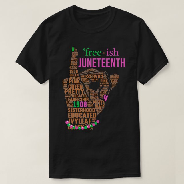 Juneteenth Aka Freeish Seit 1865 Unabhängigkeit bo T-Shirt (Design vorne)
