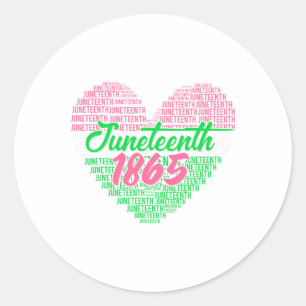 Juneteenth Aka Liebe Heart Runder Aufkleber