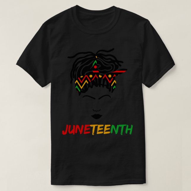 Juneteenth Bandana Locs Woman T-Shirt (Design vorne)