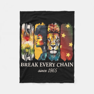 Juneteenth-Befreie jede Kette Schwarze Freiheit 19 Fleecedecke