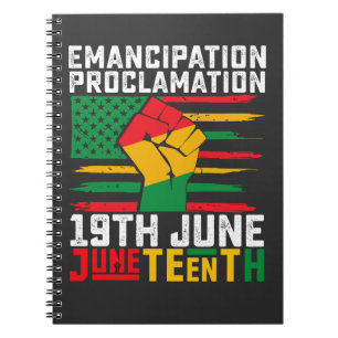 Juneteenth-Befreiungsproklamation Schwarze Freihei Notizblock