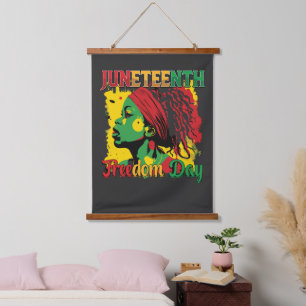 Juneteenth Black Freedom Day 1865 Ort Wandteppich Mit Holzrahmen