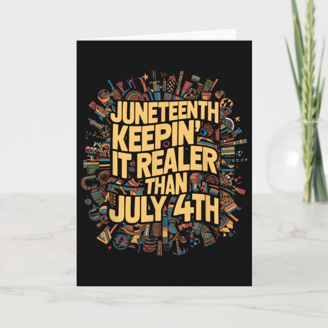 Juneteenth Black History Pride Afroamerikanisch Ju Karte (Vorderseite)