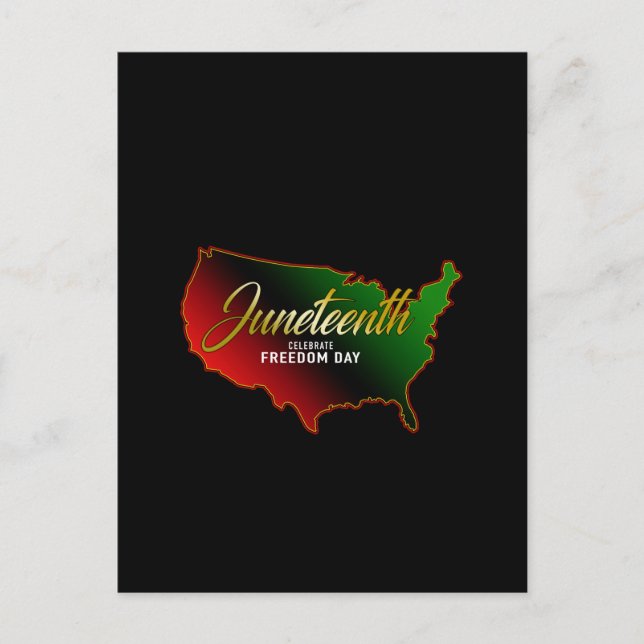 Juneteenth Black Independence Postkarte (Vorderseite)