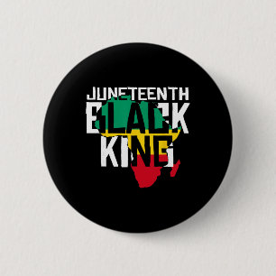 Juneteenth Black King Button