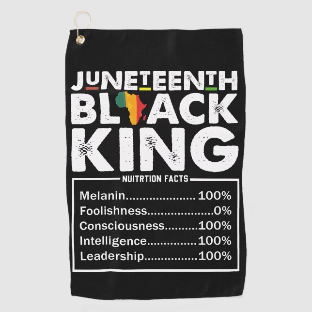 Juneteenth Black King ernährungswissenschaftliche  Golfhandtuch (Vorderseite)