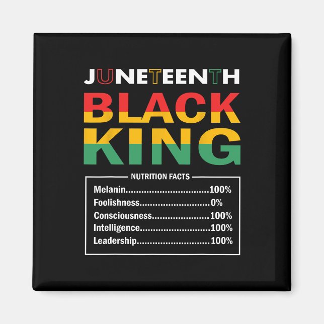 Juneteenth Black King ernährungswissenschaftliche  Magnet (Vorne)
