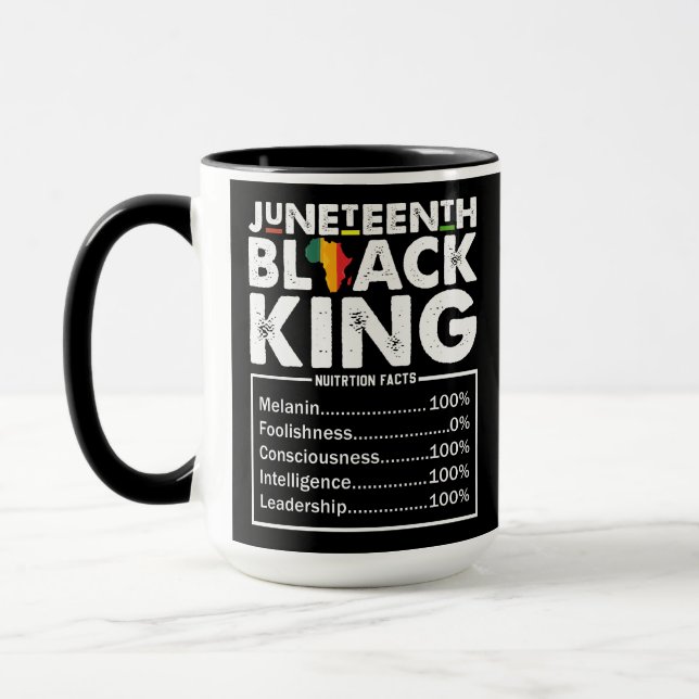 Juneteenth Black King ernährungswissenschaftliche  Tasse (Links)