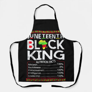 Juneteenth Black King Melanin Dad Fathers Day Schürze