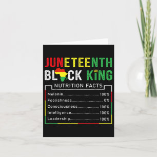 Juneteenth Black King Melanin Vathers Day Men Boys Karte