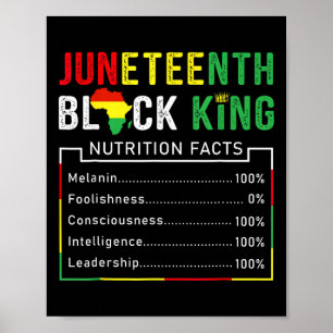 Juneteenth Black King Melanin Vathers Day Men Boys Poster