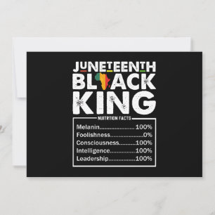 Juneteenth Black King Nährwertangaben Melanin Einladung