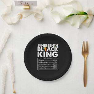 Juneteenth Black King Nährwertangaben Melanin Pappteller