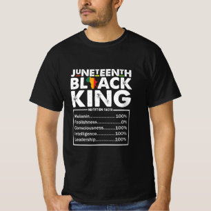 Juneteenth Black King Nährwertangaben Melanin T-Shirt