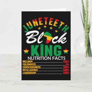Juneteenth Black King Nährwertangaben Stolz Afri Karte